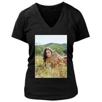 Christina Ricci Women's Deep V-Neck TShirt