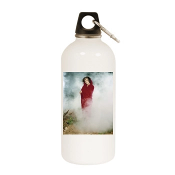 Christina Ricci White Water Bottle With Carabiner