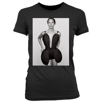 Christy Turlington Women's Junior Cut Crewneck T-Shirt