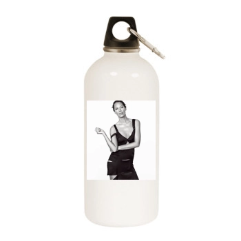 Christy Turlington White Water Bottle With Carabiner