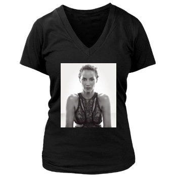 Christy Turlington Women's Deep V-Neck TShirt