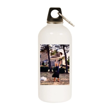 Christy Turlington White Water Bottle With Carabiner