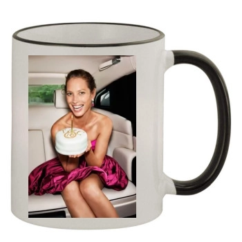 Christy Turlington 11oz Colored Rim & Handle Mug