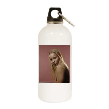 Ciara White Water Bottle With Carabiner