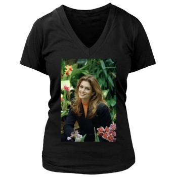 Cindy Crawford Women's Deep V-Neck TShirt