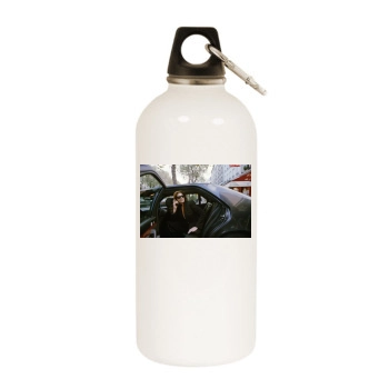 Cindy Crawford White Water Bottle With Carabiner