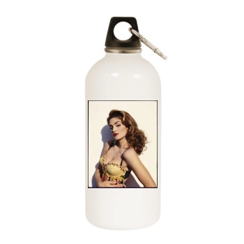 Cindy Crawford White Water Bottle With Carabiner