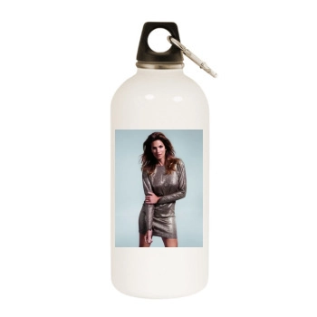 Cindy Crawford White Water Bottle With Carabiner