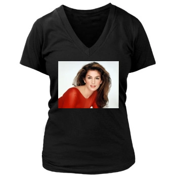 Cindy Crawford Women's Deep V-Neck TShirt