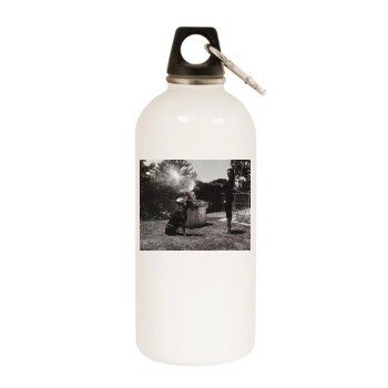 Cindy Crawford White Water Bottle With Carabiner