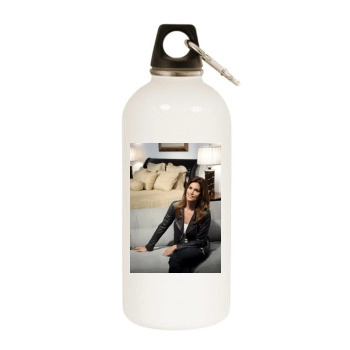 Cindy Crawford White Water Bottle With Carabiner