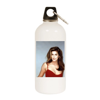 Cindy Crawford White Water Bottle With Carabiner