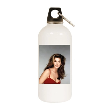 Cindy Crawford White Water Bottle With Carabiner