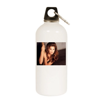 Cindy Crawford White Water Bottle With Carabiner