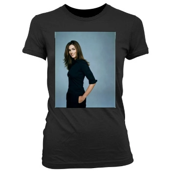 Cindy Crawford Women's Junior Cut Crewneck T-Shirt