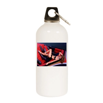 Cindy Crawford White Water Bottle With Carabiner