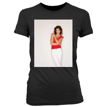 Cindy Crawford Women's Junior Cut Crewneck T-Shirt