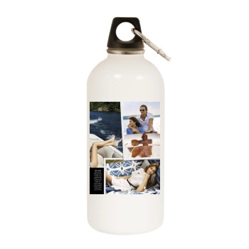 Cindy Crawford White Water Bottle With Carabiner