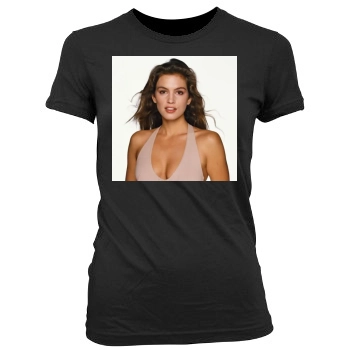 Cindy Crawford Women's Junior Cut Crewneck T-Shirt