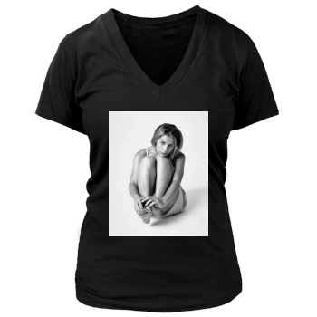 Claire Danes Women's Deep V-Neck TShirt