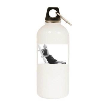 Claire Danes White Water Bottle With Carabiner