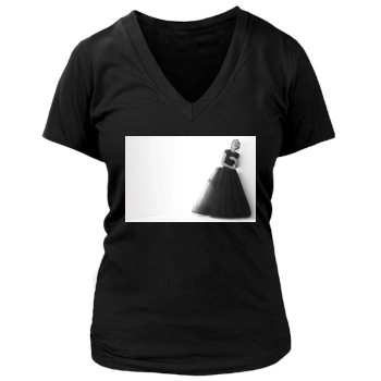 Claire Danes Women's Deep V-Neck TShirt