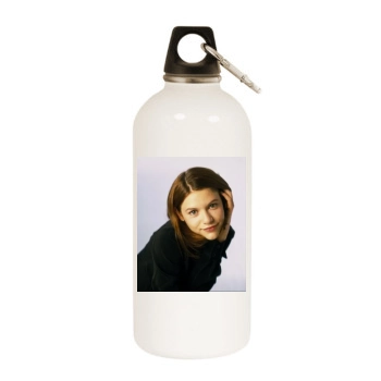 Claire Danes White Water Bottle With Carabiner