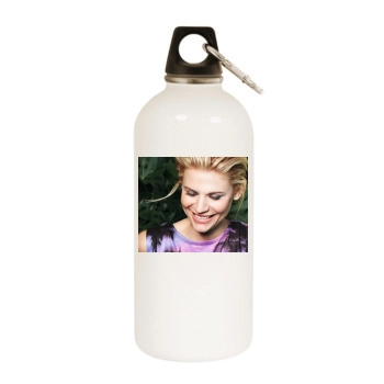 Claire Danes White Water Bottle With Carabiner