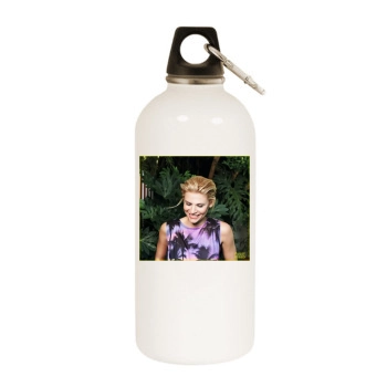 Claire Danes White Water Bottle With Carabiner