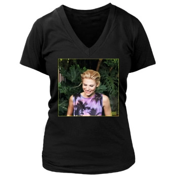 Claire Danes Women's Deep V-Neck TShirt