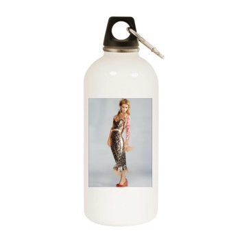 Claire Danes White Water Bottle With Carabiner