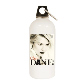 Claire Danes White Water Bottle With Carabiner