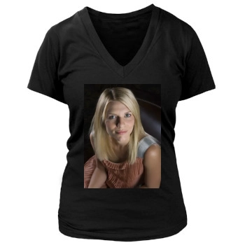 Claire Danes Women's Deep V-Neck TShirt