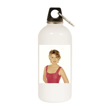 Claire Danes White Water Bottle With Carabiner