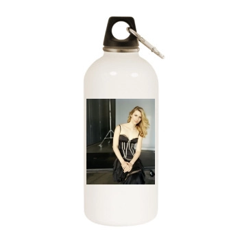 Claire Danes White Water Bottle With Carabiner