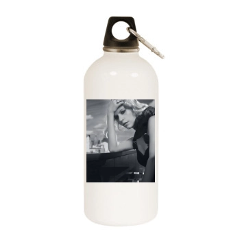 Claire Danes White Water Bottle With Carabiner