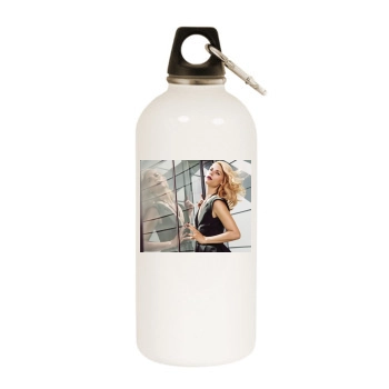 Claire Danes White Water Bottle With Carabiner