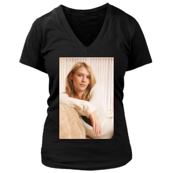 Claire Danes Women's Deep V-Neck TShirt