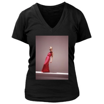 Claire Danes Women's Deep V-Neck TShirt