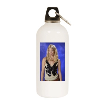 Claudia Schiffer White Water Bottle With Carabiner