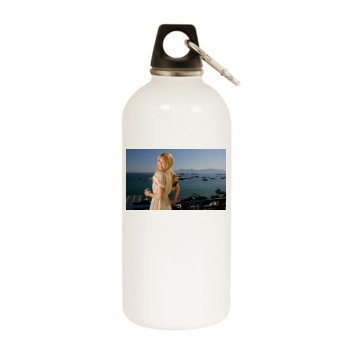 Claudia Schiffer White Water Bottle With Carabiner