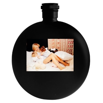 Claudia Schiffer Round Flask