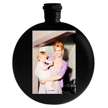 Claudia Schiffer Round Flask