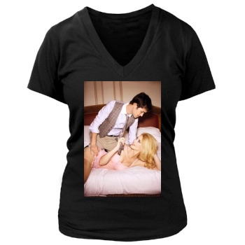 Claudia Schiffer Women's Deep V-Neck TShirt