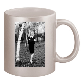 Claudia Schiffer 11oz Metallic Silver Mug