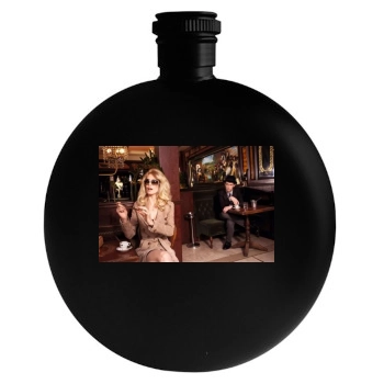 Claudia Schiffer Round Flask