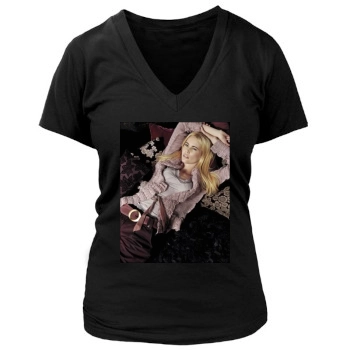 Claudia Schiffer Women's Deep V-Neck TShirt