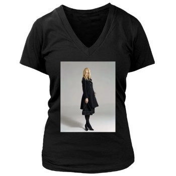 Claudia Schiffer Women's Deep V-Neck TShirt