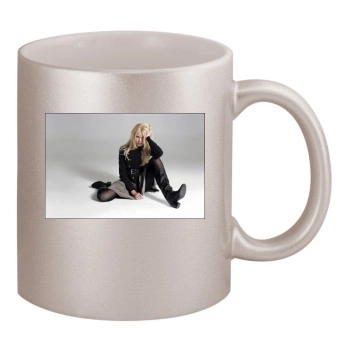 Claudia Schiffer 11oz Metallic Silver Mug