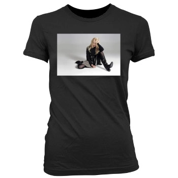 Claudia Schiffer Women's Junior Cut Crewneck T-Shirt